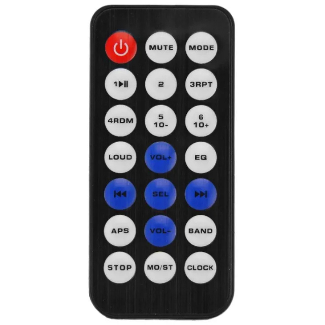 Télécommande universelle noire pour MP3 – Compatible avec les modules MP3, les cartes d'amplification et les haut-parleurs audio