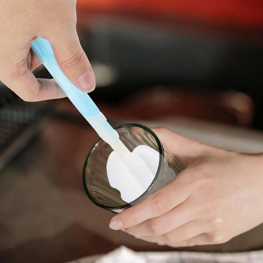 Blue Sponge Bottle Cleaning Brush Set – Premium Glass Milk Feeding Bottle Scrubber for Cups &amp; Bottles