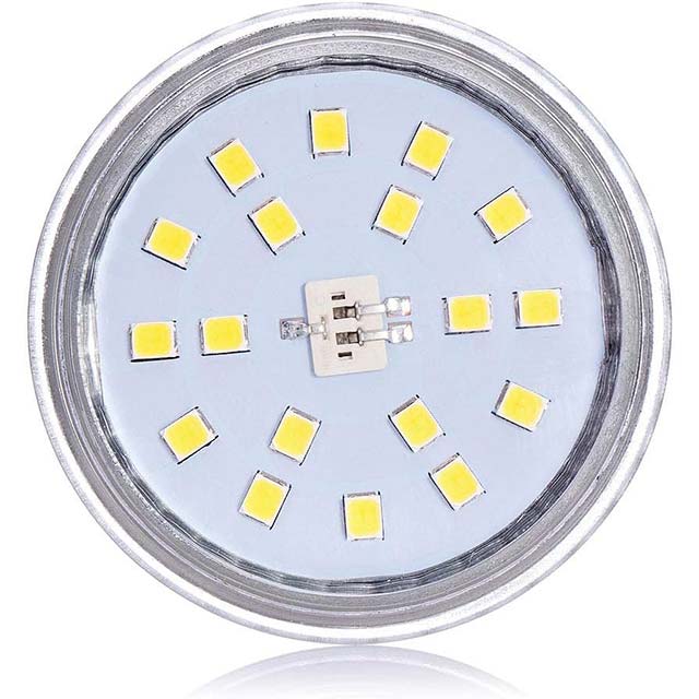 مصابيح إضاءة LED من Bojim GU10، 6 وات (ما يعادل 54 وات من مصابيح الهالوجين)، 600 لومن، 2800 كلفن أبيض دافئ، غير قابلة للتعتيم، زاوية شعاع 120 درجة، مصابيح LED لإضاءة المسارات الغائرة، قاعدة GU10