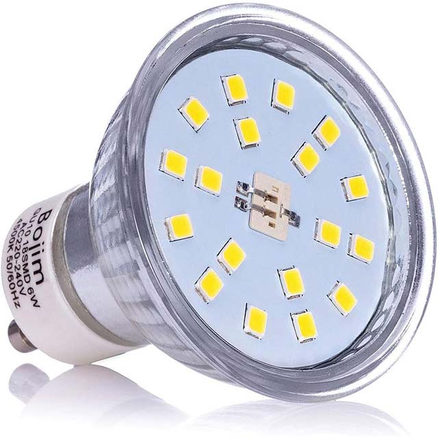 Bojim GU10 LED Light Bulbs, 6W (54W Halogen Bulbs Equivalent), 600 Lumens, 2800K Warm White, Non-Dimmable, 120° Beam Angle, LED Bulbs for Recessed Track Lighting, GU10 Base