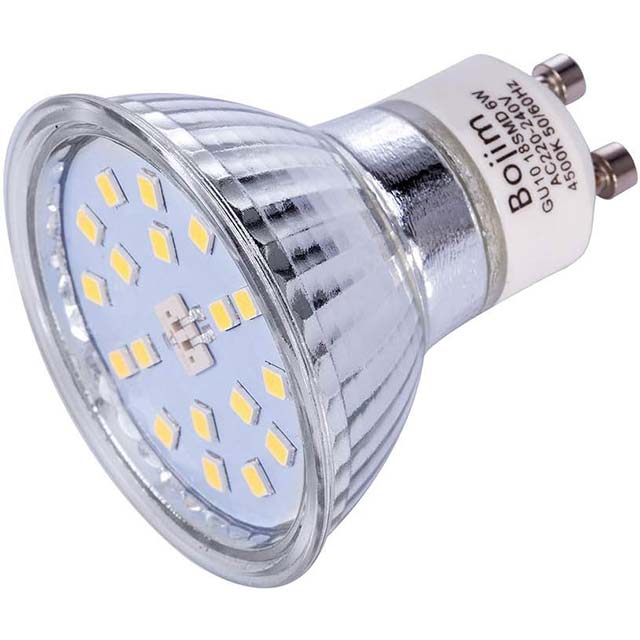 Bojim GU10 LED Light Bulbs, 6W (54W Halogen Bulbs Equivalent), 600 Lumens, 2800K Warm White, Non-Dimmable, 120° Beam Angle, LED Bulbs for Recessed Track Lighting, GU10 Base