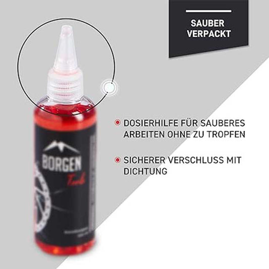 Borgen 100ml Red Mineral Oil Brake Fluid