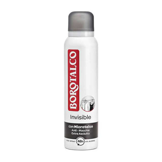 Borotalco Invisible Deodorant Spray 150 ml | Long-Lasting, Residue-Free Odor Protection