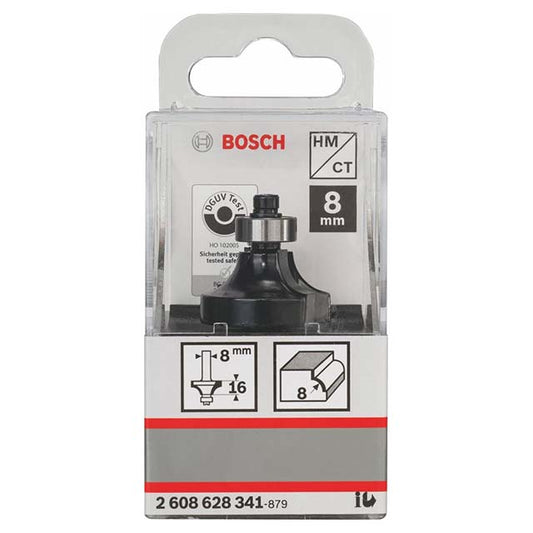 Bosch Rounding Router Bit 0V – Silver, 8 x 28.7 x 53 mm | Precision Woodworking Accessory (2608628341)