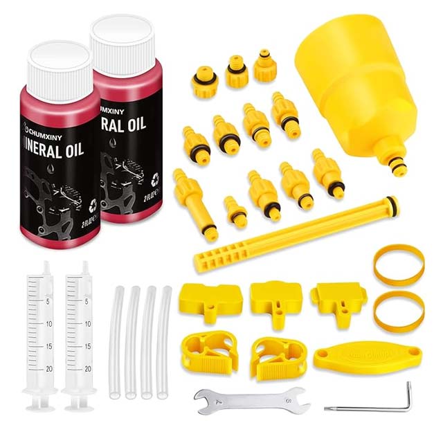 Brake Bleed Kit for SHIMANO & TEKTRO | Hydraulic Disc Brakes | High-Performance Mineral Fluid Included