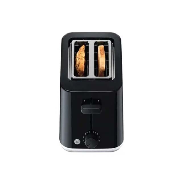 Braun Breakfast1 HT1010 Double Slot Toaster – 900W, 8 Roasting Levels &amp; Defrost Function in Durable Black Plastic