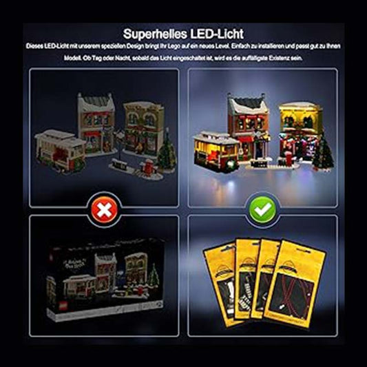 BrickBling LED Light Set for Lego 10308 Holiday Main Street - Lighting Kit Only, Creative Gift for Lego Holiday Street