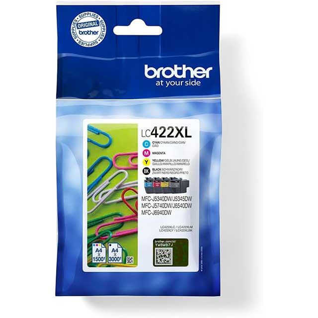 Brother LC-422XLVAL Genuine Ink Cartridges Value Pack
