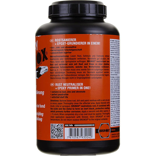 Brunox BEPOXY 1000ML Epoxy Rostumwandler 1L – High-Performance Rust Converter &amp; Protective Epoxy Coating