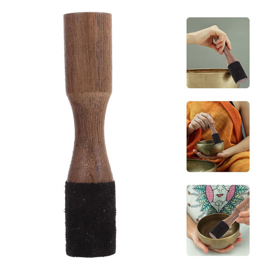 Buddha Sound Bowl for Kids – Handcrafted Wooden Meditation Bowl with Natural Sheepskin Cushion for Child’s Wellness &amp; Healing