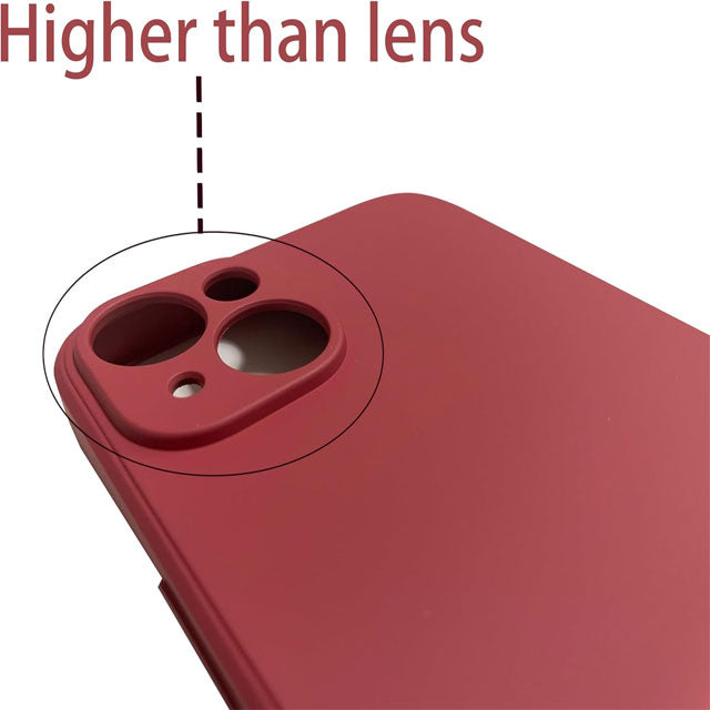 Burgundy iPhone 15 Plus Case – Liquid Silicone Full Protector, Shockproof &amp; Waterproof with Precise Cutouts, Antislip Design &amp; Hanging Strap