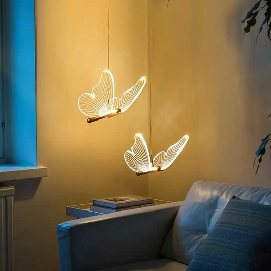 Butterfly LED Pendant Light – Nordic Hanging Ceiling Lamp for Bedroom, Living Room & Home Decor