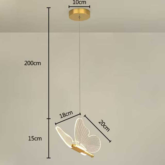 Butterfly LED Pendant Light – Nordic Hanging Ceiling Lamp for Bedroom, Living Room & Home Decor