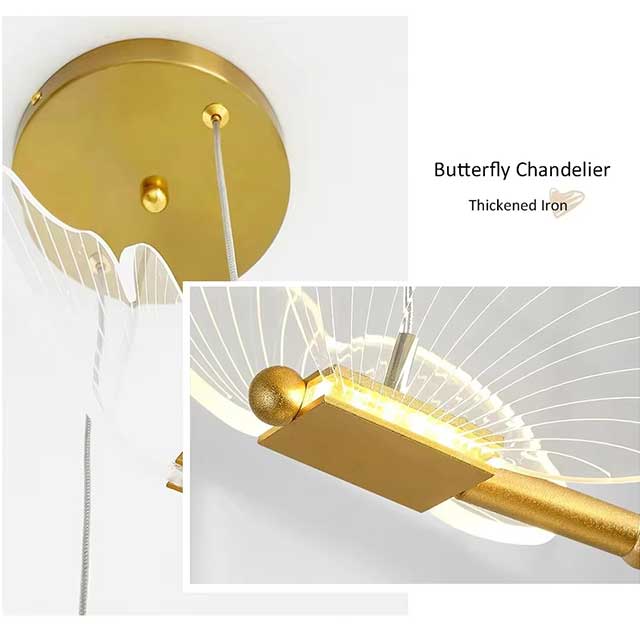 Butterfly LED Pendant Light – Nordic Hanging Ceiling Lamp for Bedroom, Living Room & Home Decor