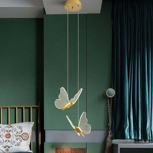Butterfly LED Pendant Light – Nordic Hanging Ceiling Lamp for Bedroom, Living Room & Home Decor