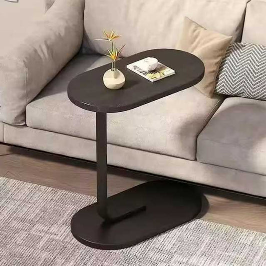 C-Shaped Mobile Side Table – Small Square Coffee Table for Living Room, Sofa, or Bedroom Bedside Use