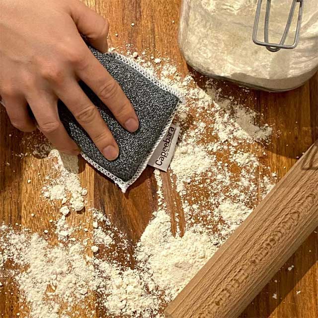 CAPEEBARA Reusable &amp; Washable Sanding and Soft Sponge Set – Light Grey, 2 Pieces for DIY &amp; Home Improvement