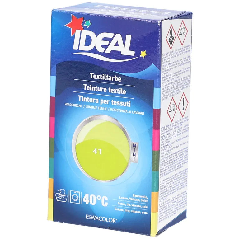 IDEAL Mini Fabric Dye No. 41 Lime Green – 40°C Textile Dye for Cotton, Linen, Viscose & Silk