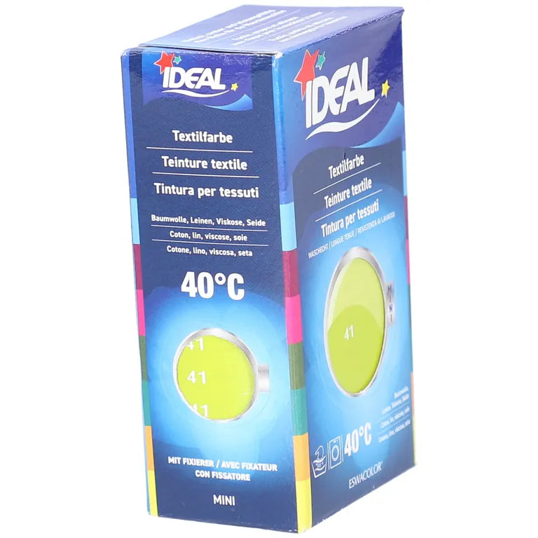IDEAL Mini Fabric Dye No. 41 Lime Green – 40°C Textile Dye for Cotton, Linen, Viscose & Silk
