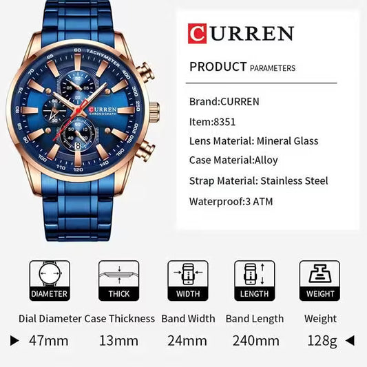CURREN Waterproof Chrono Men Watch (CU8351)