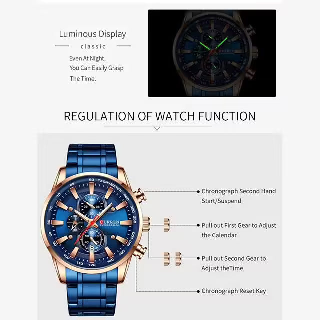CURREN Waterproof Chrono Men Watch (CU8351)