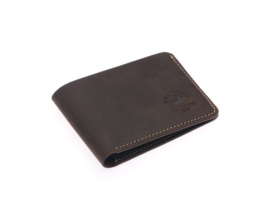 Westpolo Genuine Tumbled Leather Handmade Unisex Leather Wallet (1425C)