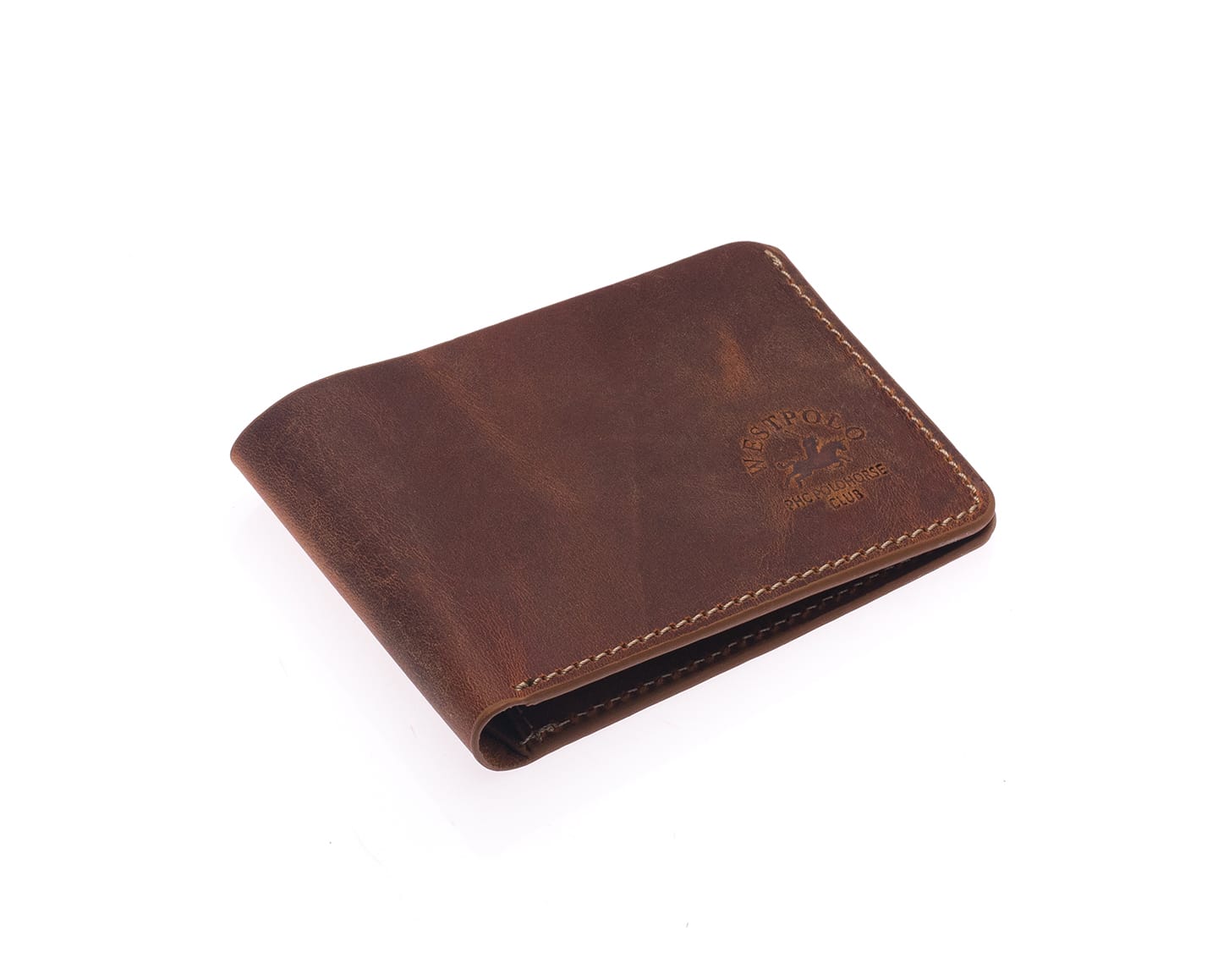 Westpolo Genuine Tumbled Leather Handmade Unisex Leather Wallet (1425C)