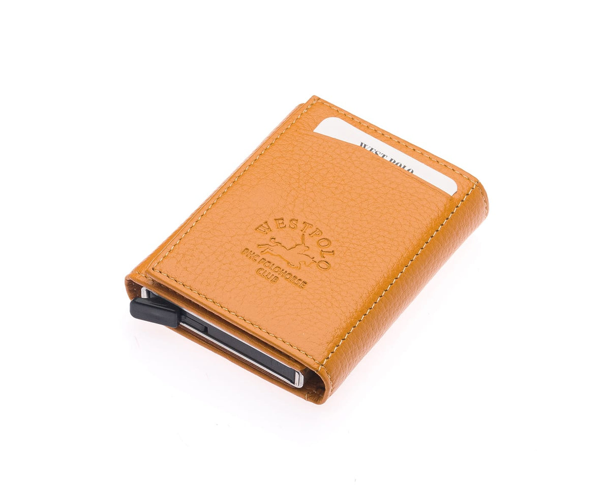 Portefeuille mécanique en cuir véritable Westpolo Safari (5550)