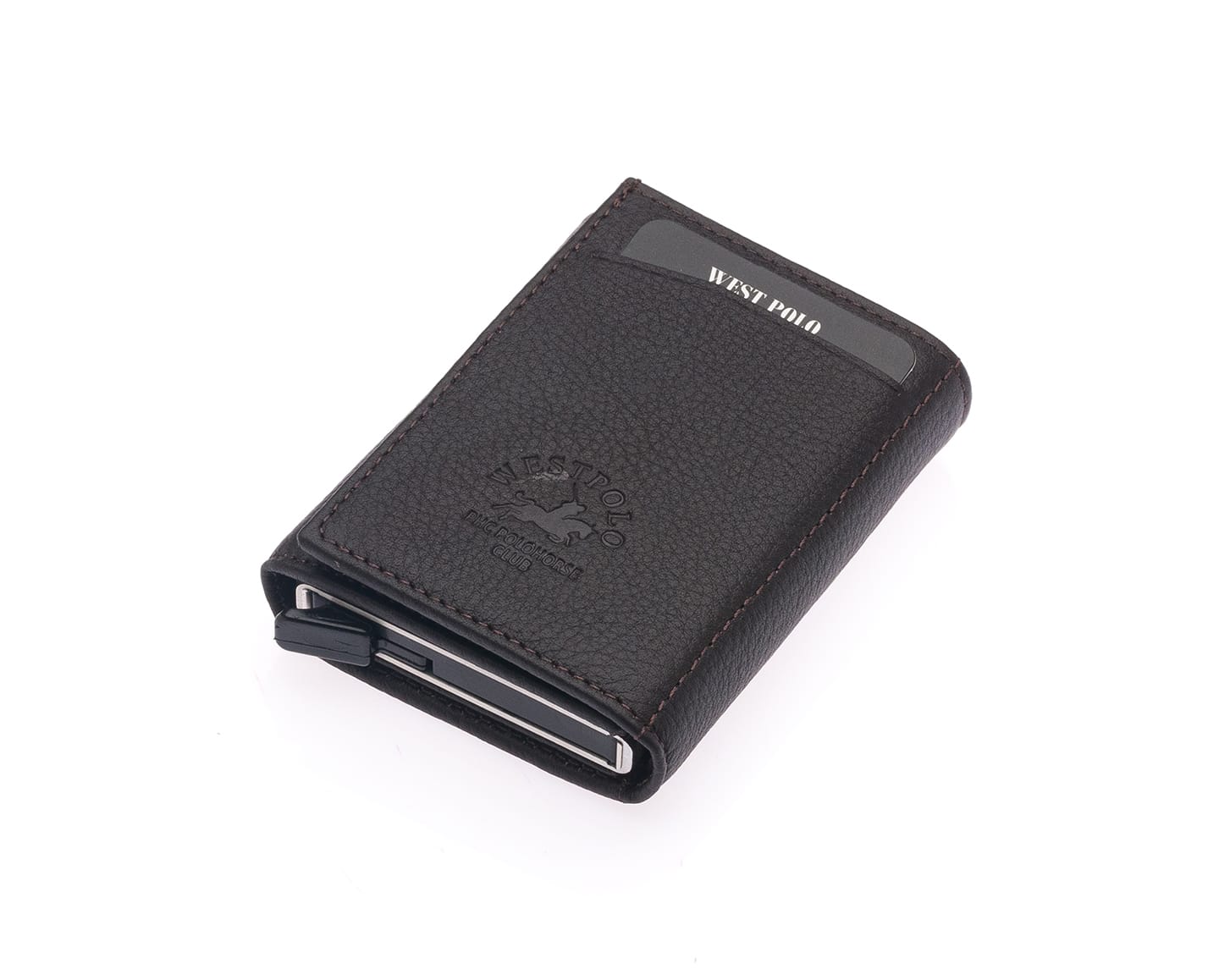 Westpolo Safari Large Card Holder Genuine Leather Unisex Mechanism Wallet (5550)
