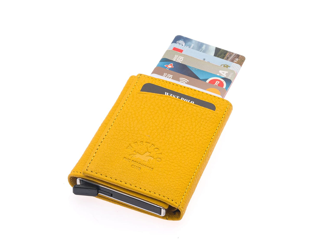 Portefeuille mécanique en cuir véritable Westpolo Safari (5550)