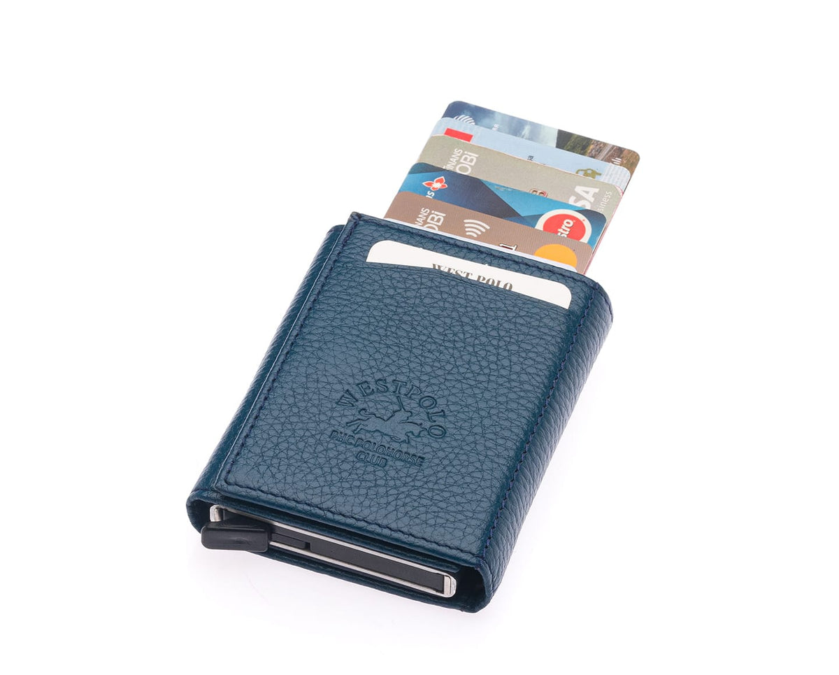Portefeuille mécanique en cuir véritable Westpolo Safari (5550)