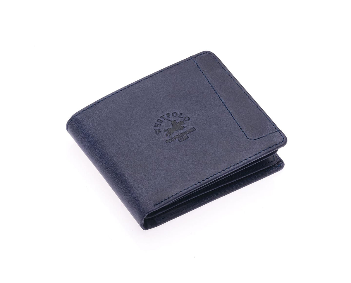 Westpolo Genuine Tumbled Leather Men's Leather Wallet (558C)