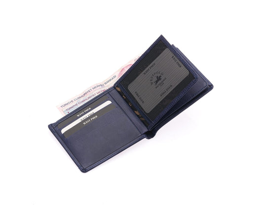 Westpolo Genuine Tumbled Leather Men's Leather Wallet with Card Compartment and Coin Compartment (558C)