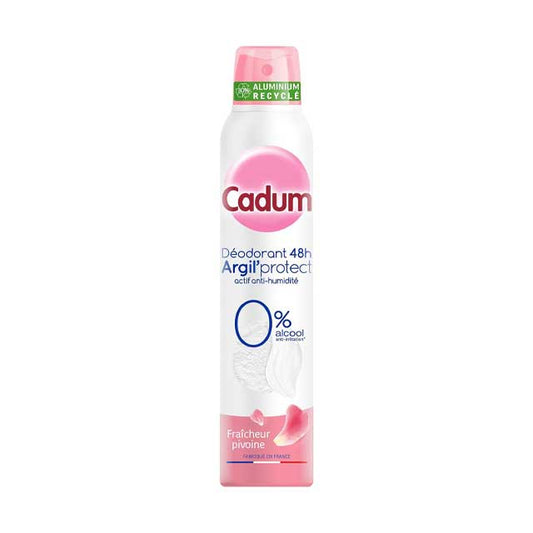 Cadum 48H Long-Lasting Deodorant with Argil'Protect &amp; Peony Freshness – 200 ml