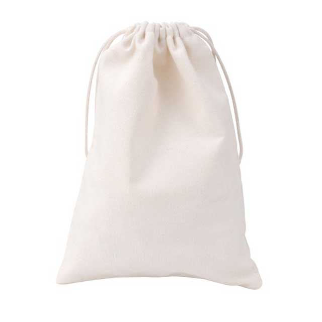 Calico Natural Cotton Drawstring Bag