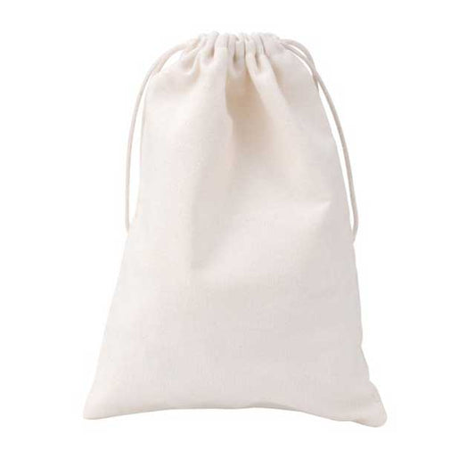 Calico Natural Cotton Drawstring Bag