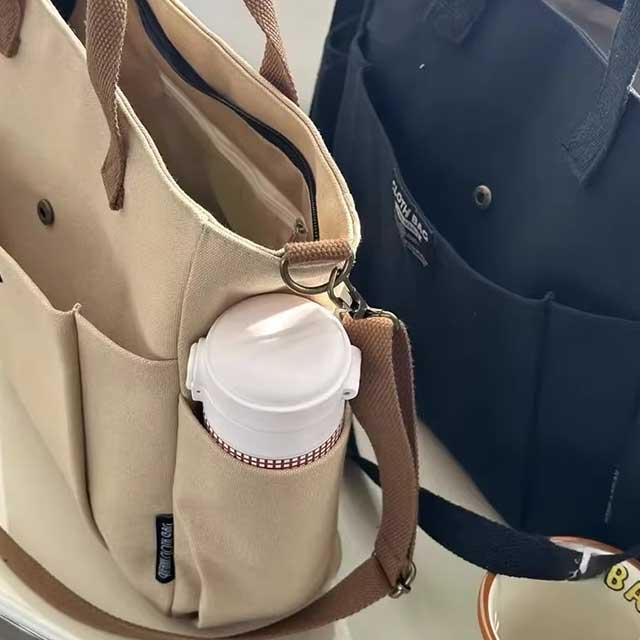 Canvas Tote Bag for Women – Large Capacity Student Shoulder & Commuter Handbag