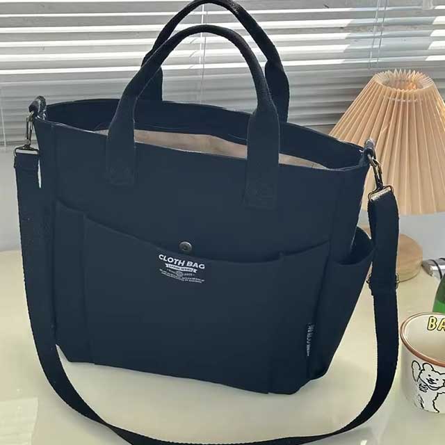 Canvas Tote Bag for Women – Large Capacity Student Shoulder & Commuter Handbag