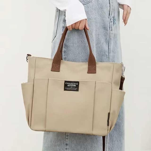 Canvas Tote Bag for Women – Large Capacity Student Shoulder & Commuter Handbag
