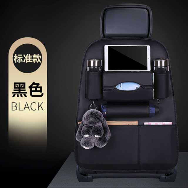 Car Seat Back Organizer – 1Pc Leather Car Storage for Kids’ Toys, Travel Essentials & Daily Use | Black Tidy Backseat Organizer for Parents & Drivers