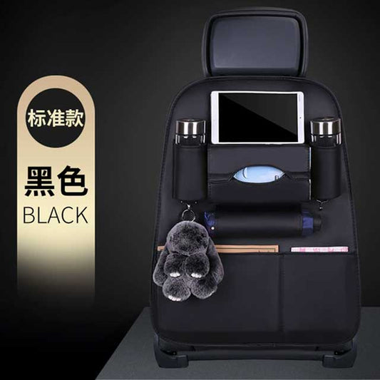 Car Seat Back Organizer – 1Pc Leather Car Storage for Kids’ Toys, Travel Essentials & Daily Use | Black Tidy Backseat Organizer for Parents & Drivers