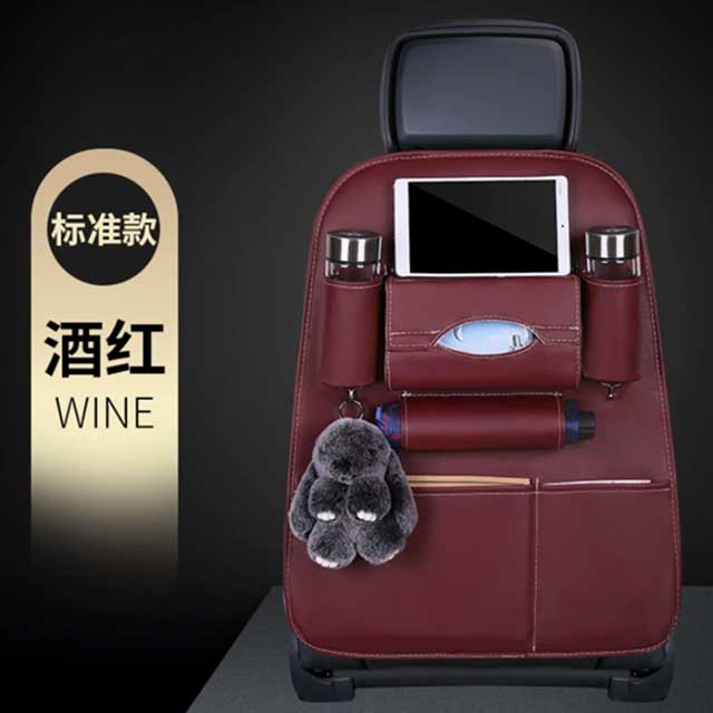 Car Seat Back Organizer – 1Pc Leather Car Storage for Kids’ Toys, Travel Essentials & Daily Use | Black Tidy Backseat Organizer for Parents & Drivers