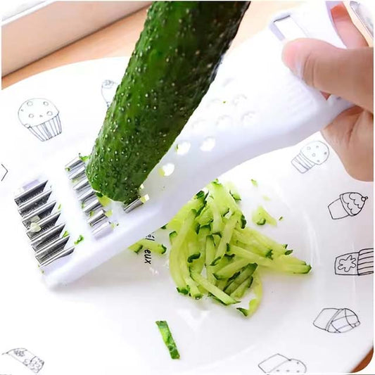 Handheld Carrot Grater & Vegetable Cutter – Multifunctional Kitchen Tool for Slicing, Mashing & Peeling