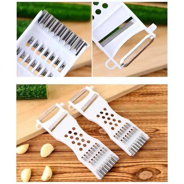 Handheld Carrot Grater & Vegetable Cutter – Multifunctional Kitchen Tool for Slicing, Mashing & Peeling