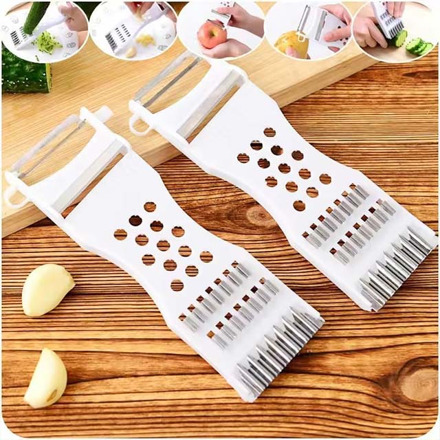 Handheld Carrot Grater & Vegetable Cutter – Multifunctional Kitchen Tool for Slicing, Mashing & Peeling