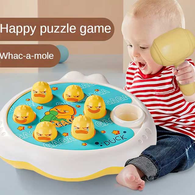 Cartoon Whac-A-Mole Montessori Toy – Animal-Themed Knocking Game for Toddlers & Kids, Educational Birthday Gift for Boys & Girls