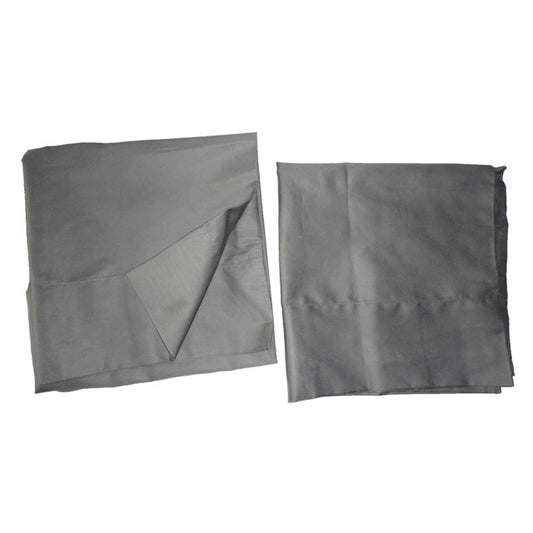 Casaluna Washed Supima Sateen Pillowcases – Medium Gray, Standard Size (2-Pack)