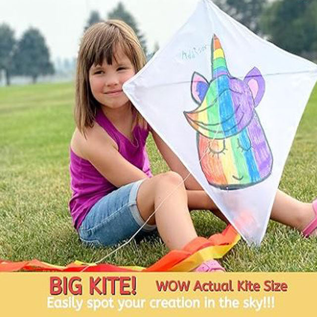 CeeTee Kids Kite Kit – DIY Build &amp; Fly Kite for Creative Outdoor Fun &amp; Beach Games