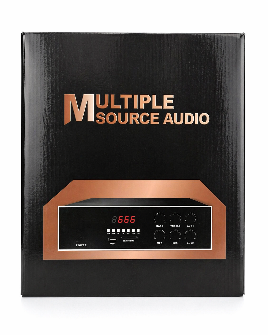 Amplificateur audio 60 W NOVA M-1060U – Sources audio multiples, lecteur USB/SD/MP3 avec entrées AUX et micro