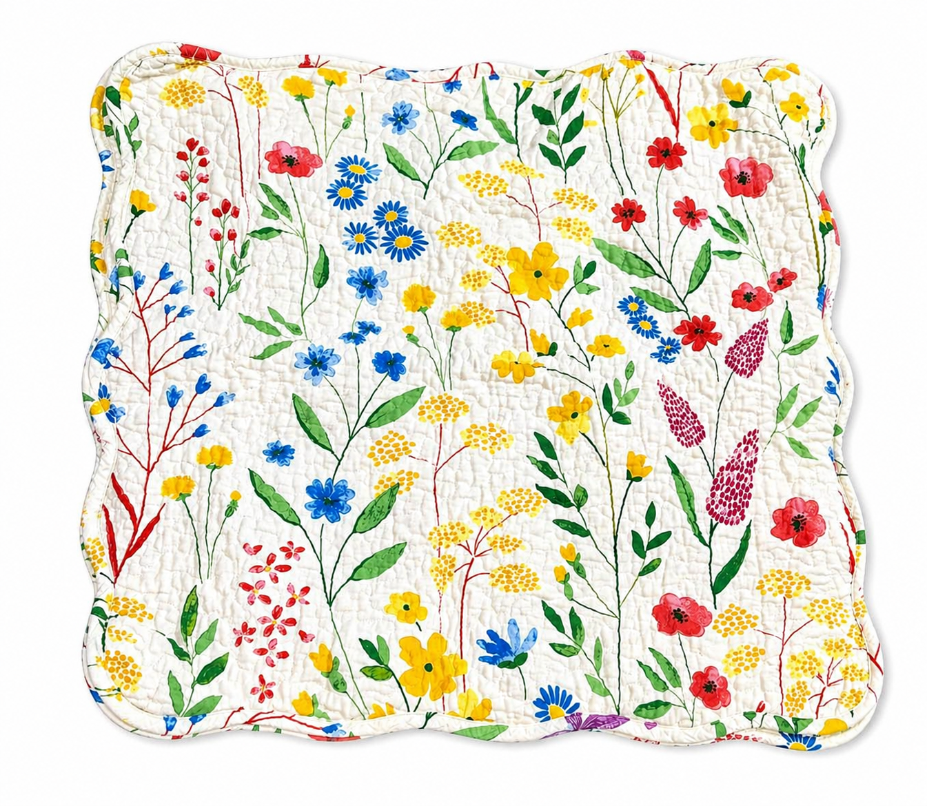 60x60 cm Floral Pillow Cover – Multicolor Cotton Cushion Cover “COLORBLO” Design